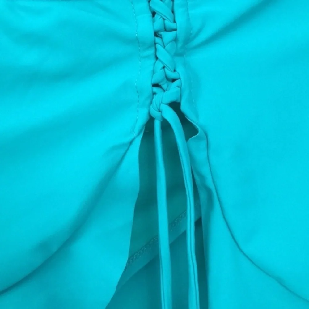 Catalina Teal Ruffle Swim Bottom LG 14/16